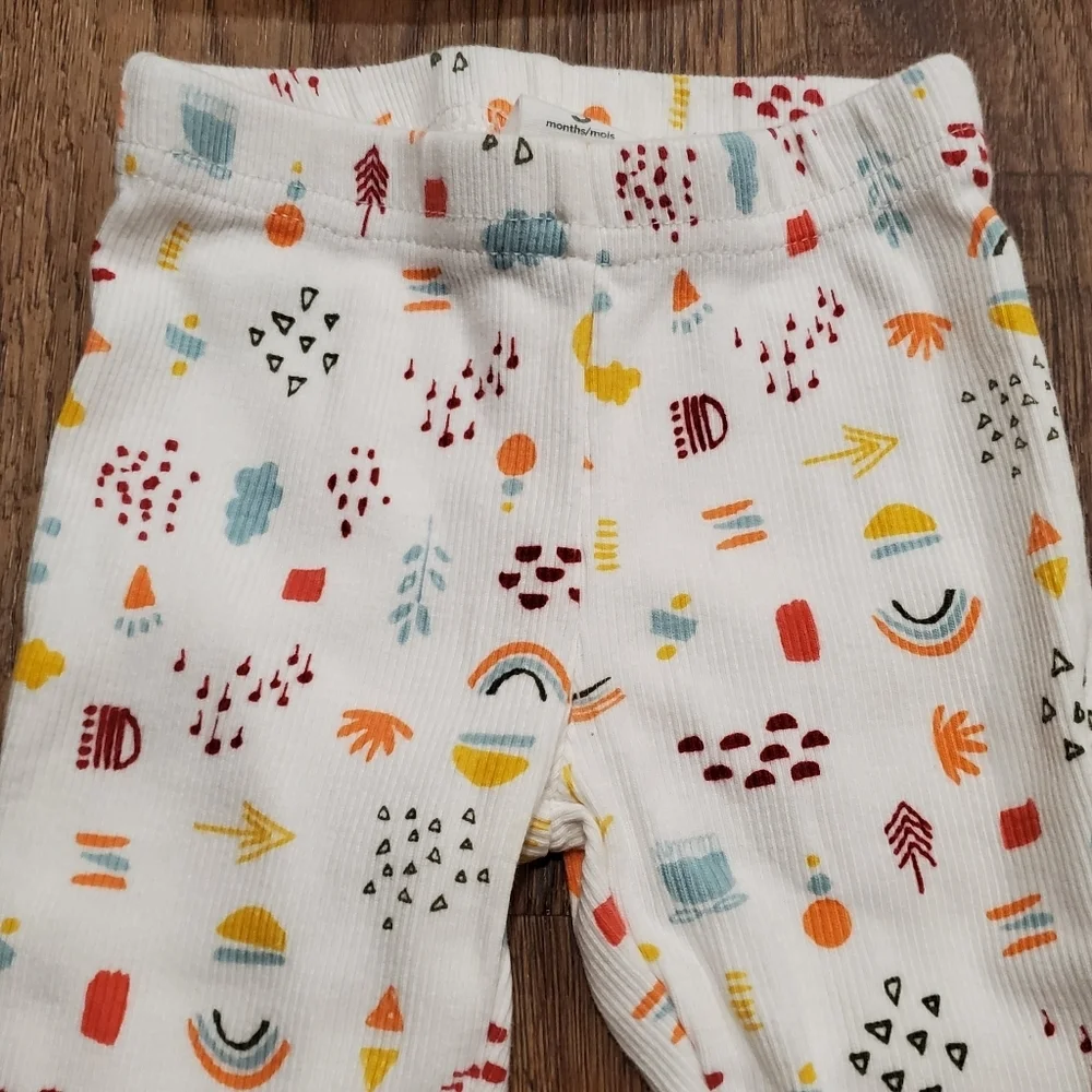 Carter Little Planet Matching Set Top Pants Hat Ribbed Organic Cotton Rainbow 3M